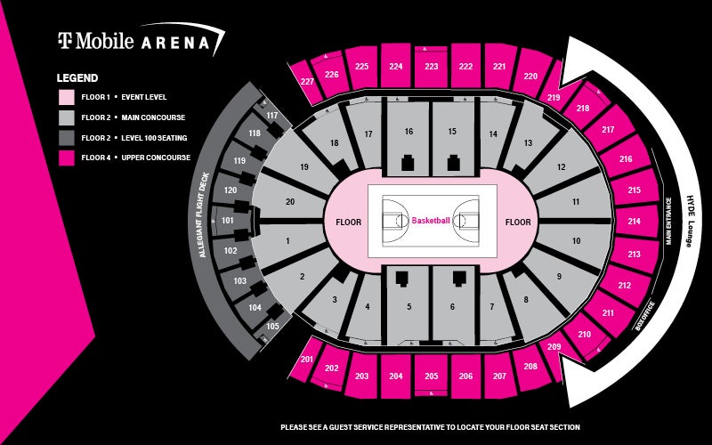 Section 102 at T-Mobile Arena 